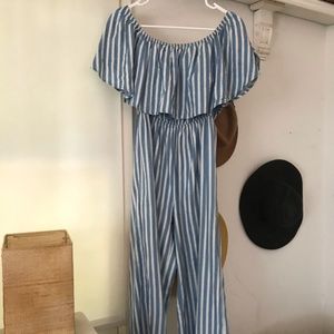 Audrey 3+1 striped jumper romper S